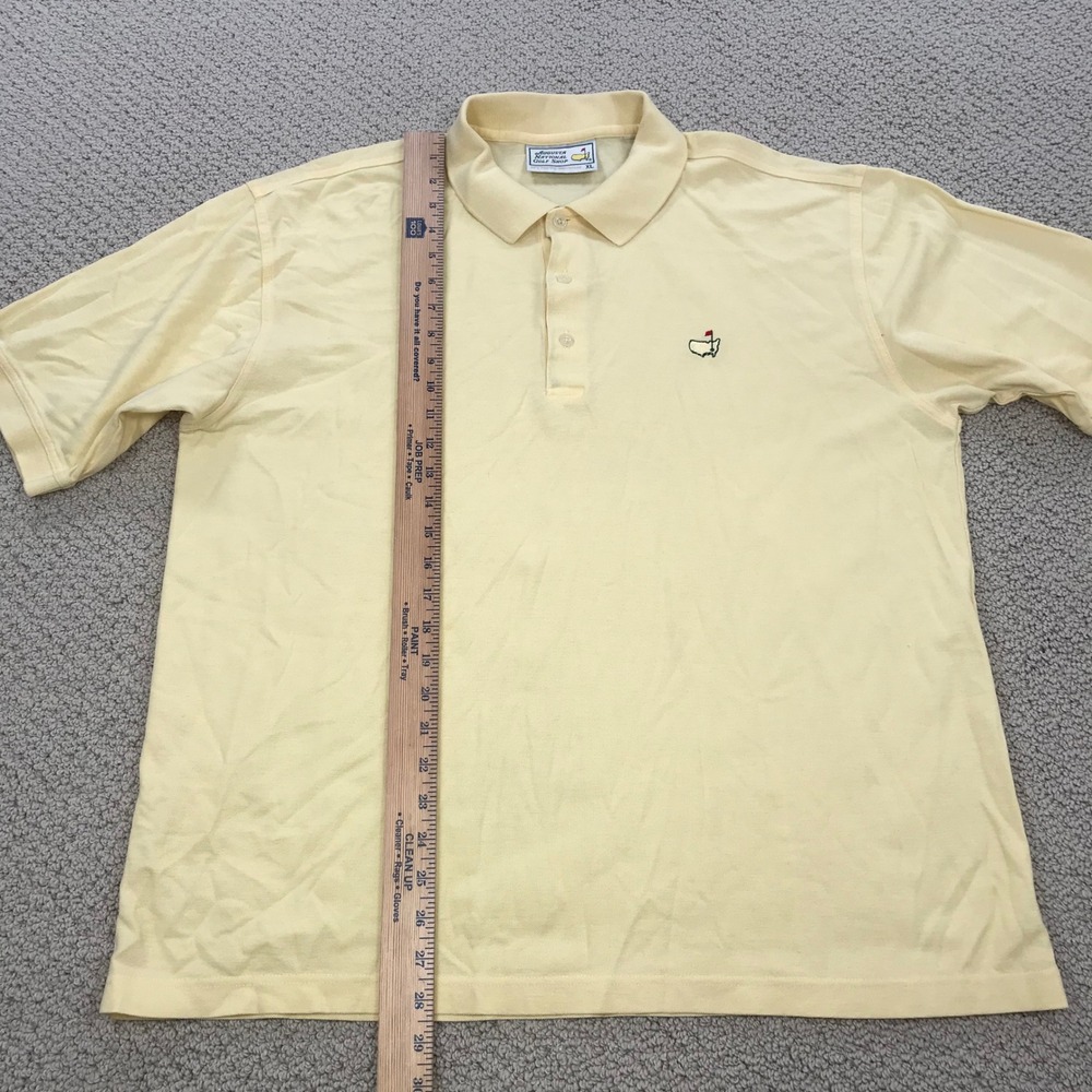 Augusta National Golf Shop Masters Polo Shirt Mens XL Yellow Mercerized Cotton - Picture 7 of 7